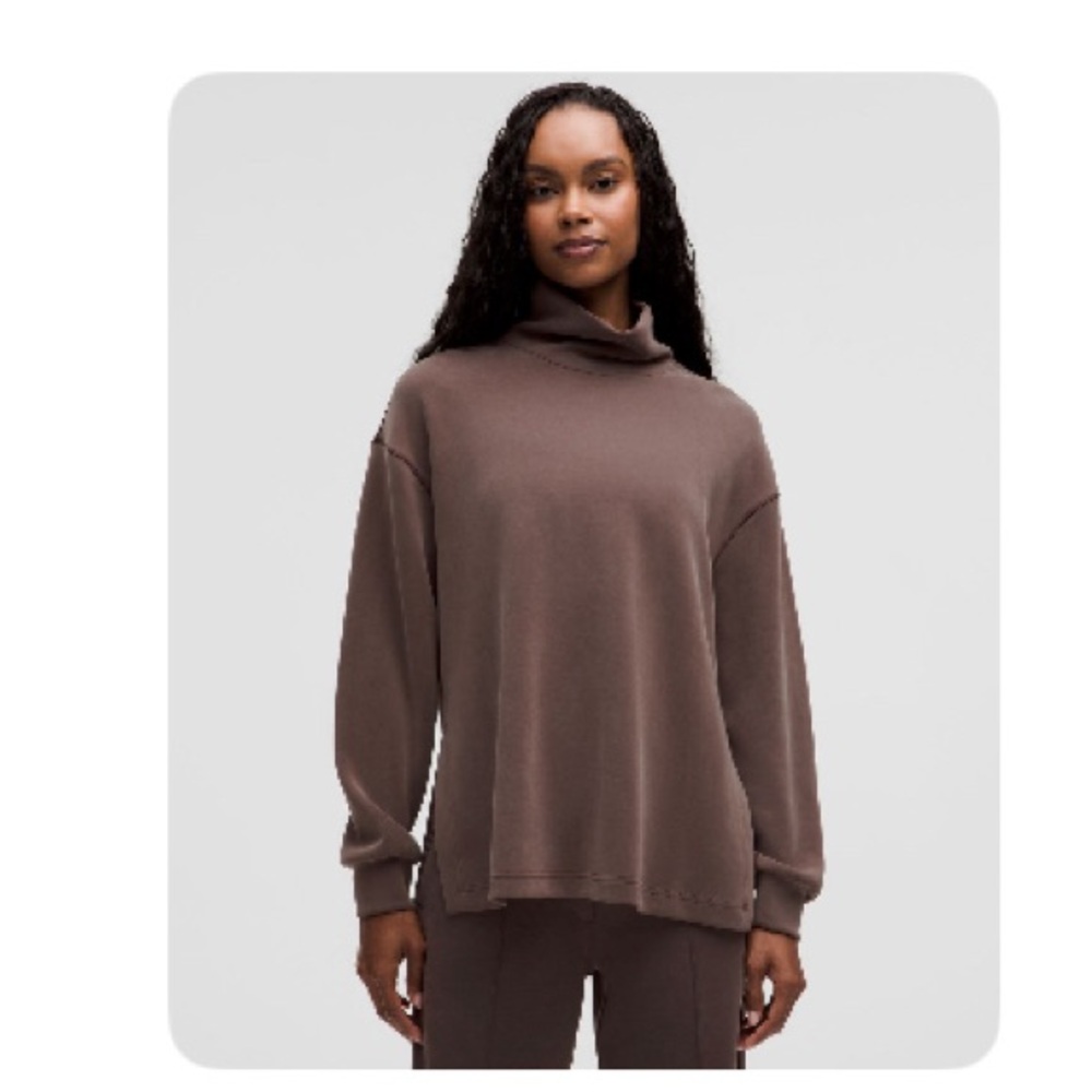 Lululemon softstreme Espresso Funnel-Neck Long Pullover